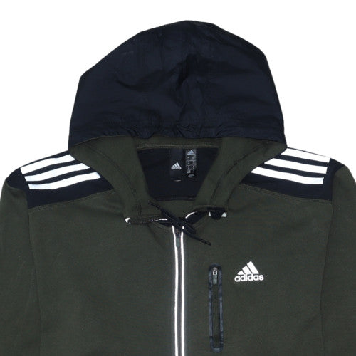 Mens UK Size XL adidas Green Full Zip Hoodie