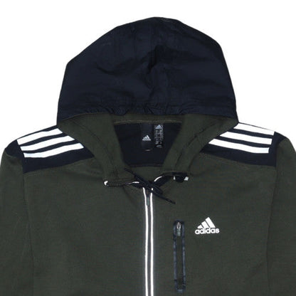Mens UK Size XL adidas Green Full Zip Hoodie