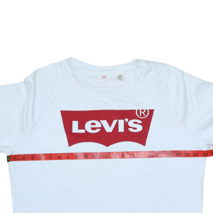 Mens UK Size S Levi's White Pullover Sweatshirt