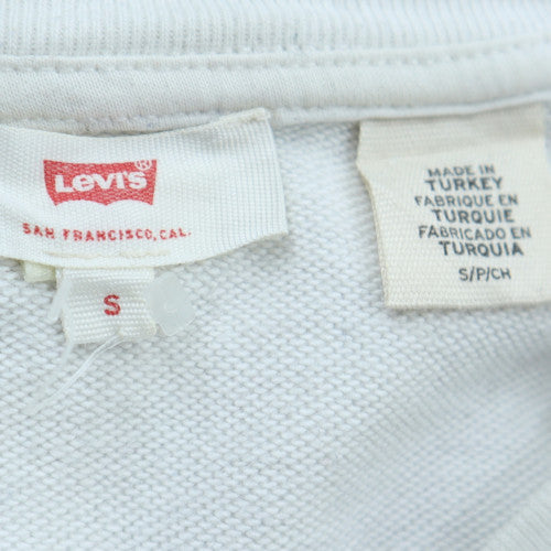 Mens UK Size S Levi's White Pullover Sweatshirt