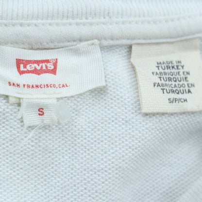 Mens UK Size S Levi's White Pullover Sweatshirt