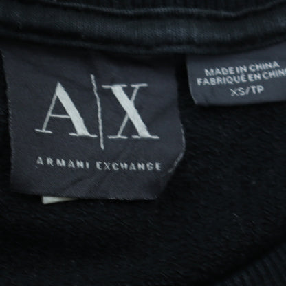 Mens UK Size XS Armani Exchange Black Pullover Sweatshirt