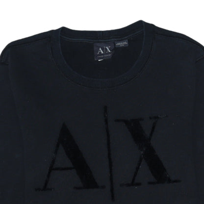 Mens UK Size XS Armani Exchange Black Pullover Sweatshirt