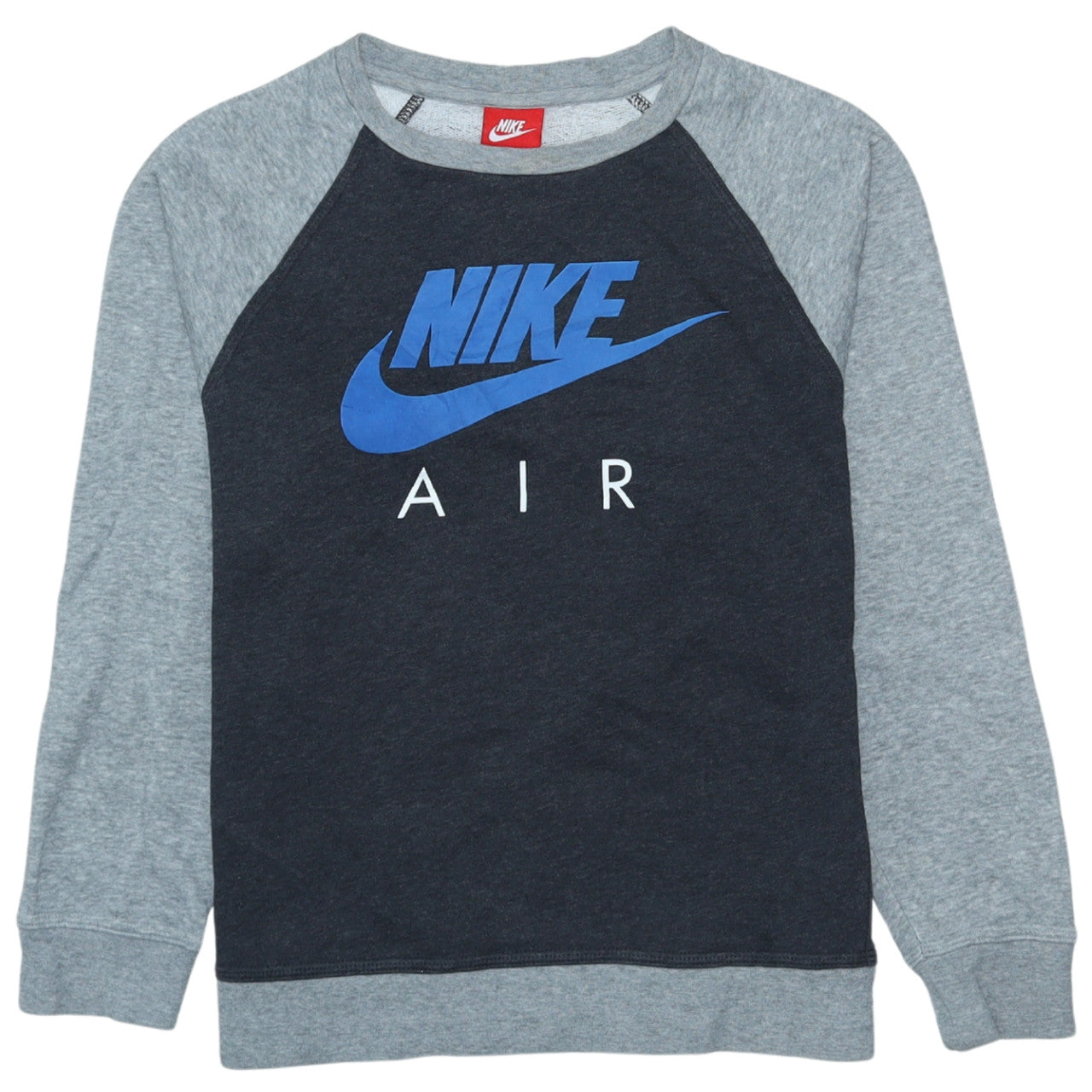 Nike Boys Grey Air Logo Long Sleeve Pullover Sweatshirt 12-13 Years