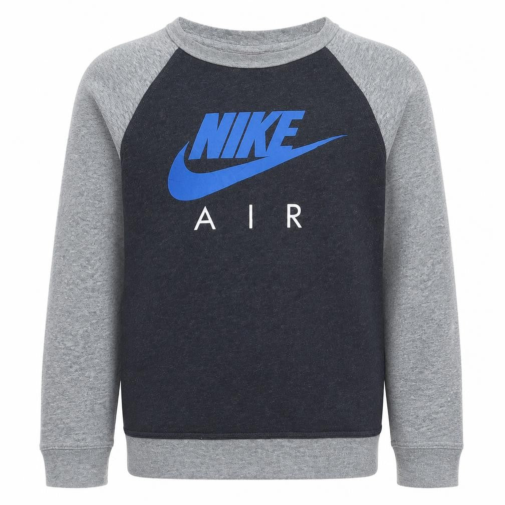 Nike Boys Grey Air Logo Long Sleeve Pullover Sweatshirt 12-13 Years