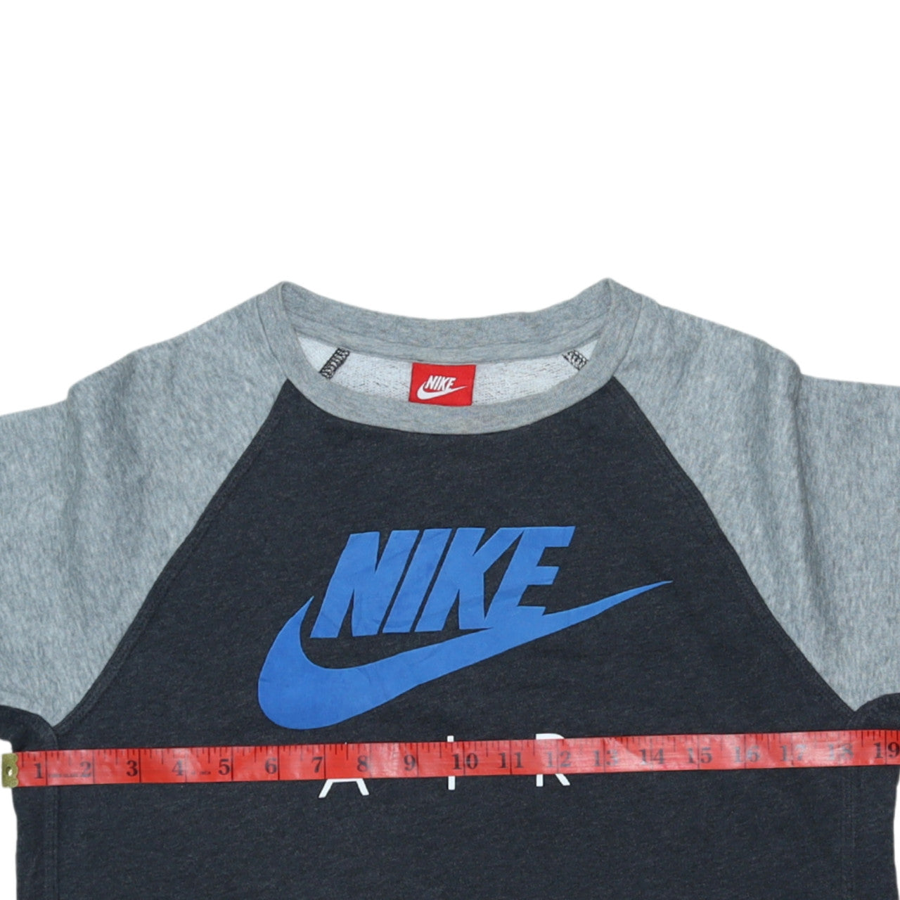 Nike Boys Grey Air Logo Long Sleeve Pullover Sweatshirt 12-13 Years