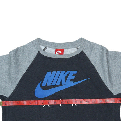 Nike Boys Grey Air Logo Long Sleeve Pullover Sweatshirt 12-13 Years