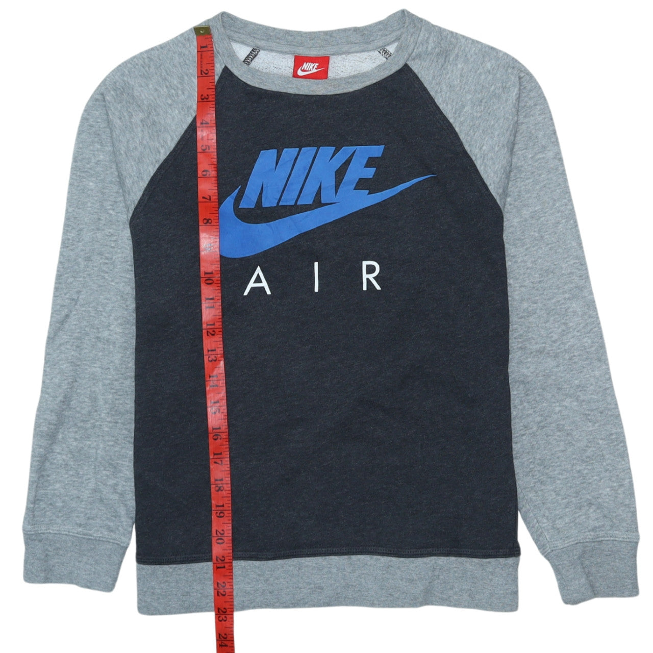 Nike Boys Grey Air Logo Long Sleeve Pullover Sweatshirt 12-13 Years