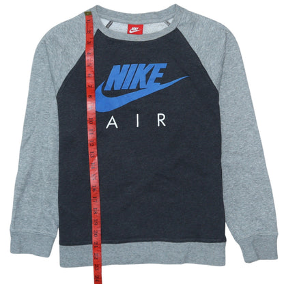 Nike Boys Grey Air Logo Long Sleeve Pullover Sweatshirt 12-13 Years
