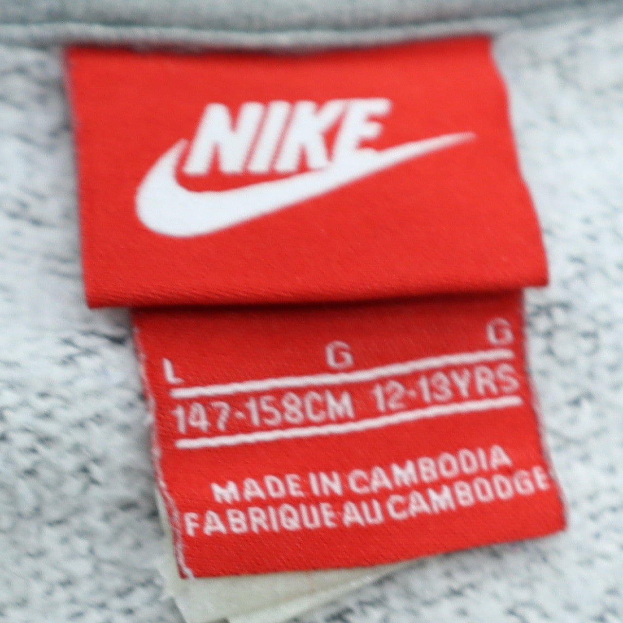 Nike Boys Grey Air Logo Long Sleeve Pullover Sweatshirt 12-13 Years