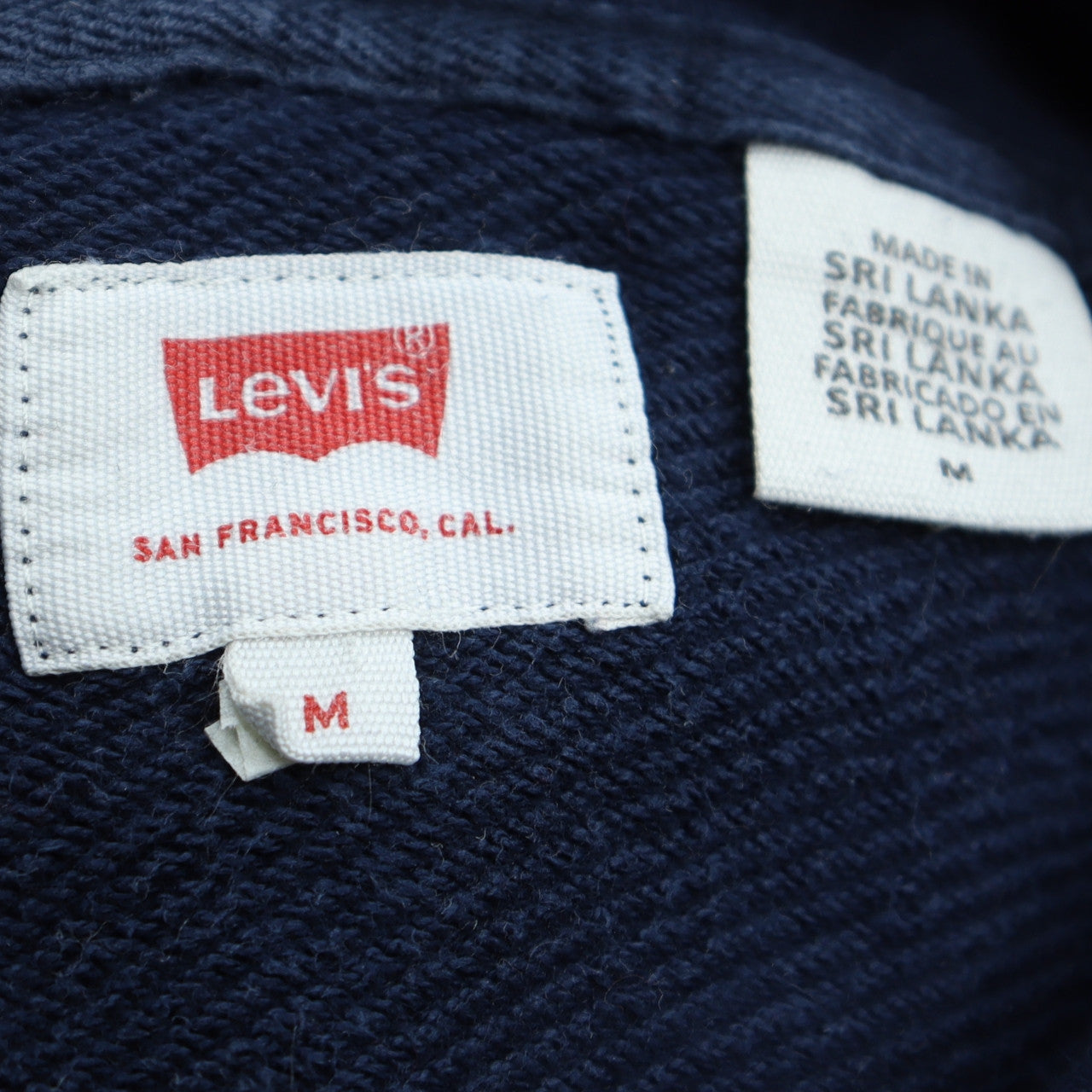 Mens UK Size M Levi's Blue Pullover Hoodie