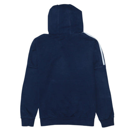 Adidas Boys Blue Pullover Hoodie Sweatshirt Size 13-14 Years Cotton Blend