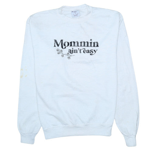 Womens UK Size L Champion White Pullover Sweatshirt