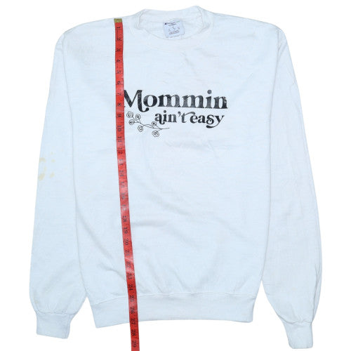 Womens UK Size L Champion White Pullover Sweatshirt