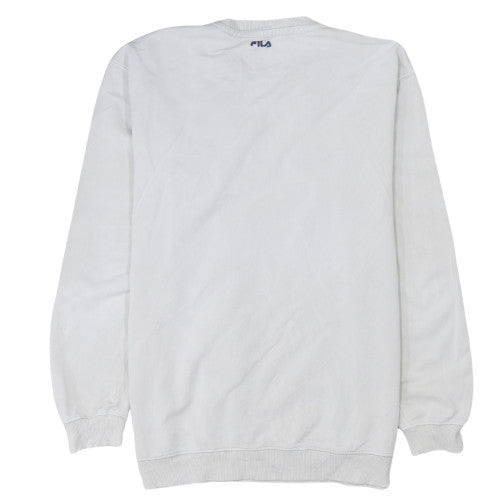 Mens UK Size L FILA White Pullover Sweatshirt