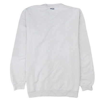 Mens UK Size L FILA White Pullover Sweatshirt