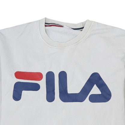Mens UK Size L FILA White Pullover Sweatshirt