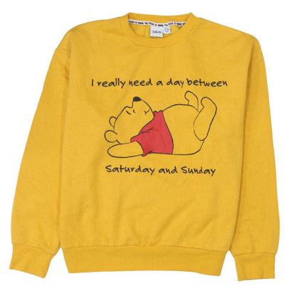 Womens UK Size M Disney Yellow Pullover Sweatshirt