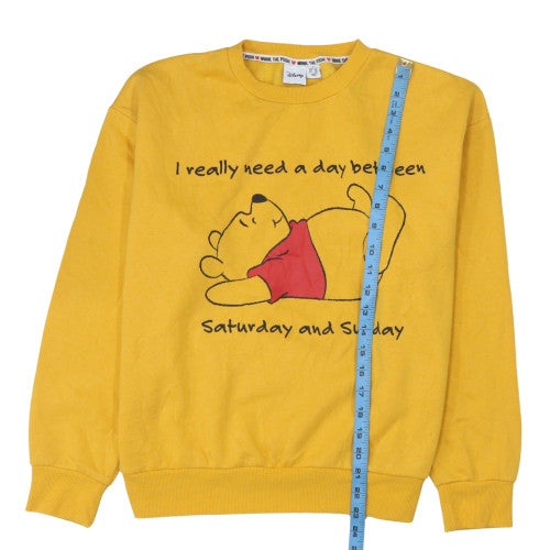 Womens UK Size M Disney Yellow Pullover Sweatshirt