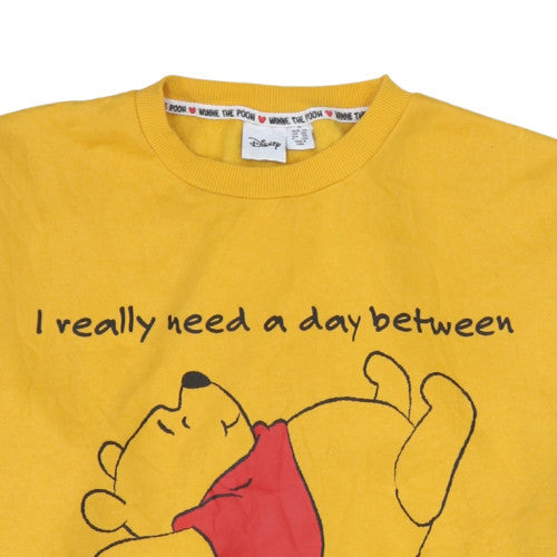 Womens UK Size M Disney Yellow Pullover Sweatshirt