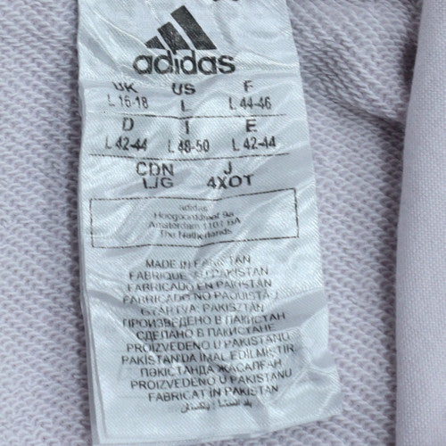 Womens UK Size L adidas White Pullover Hoodie
