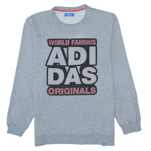 Mens UK Size L adidas Grey Pullover Sweatshirt