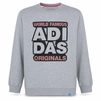 Mens UK Size L adidas Grey Pullover Sweatshirt