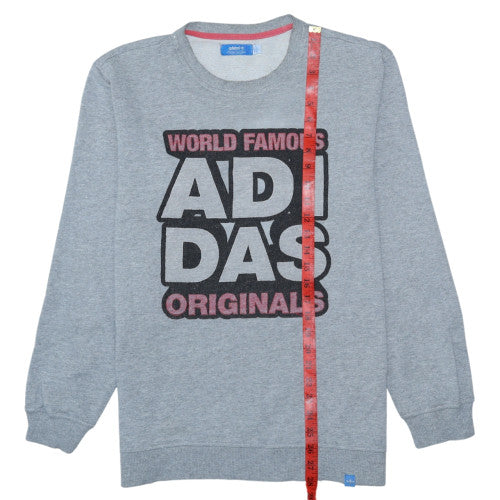 Mens UK Size L adidas Grey Pullover Sweatshirt