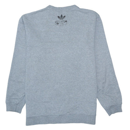 Mens UK Size L adidas Grey Pullover Sweatshirt