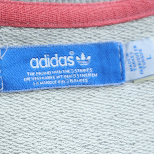 Mens UK Size L adidas Grey Pullover Sweatshirt