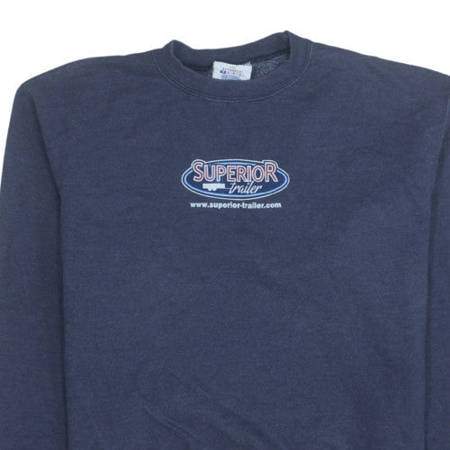 Mens UK Size M Champion Blue Pullover Sweatshirt