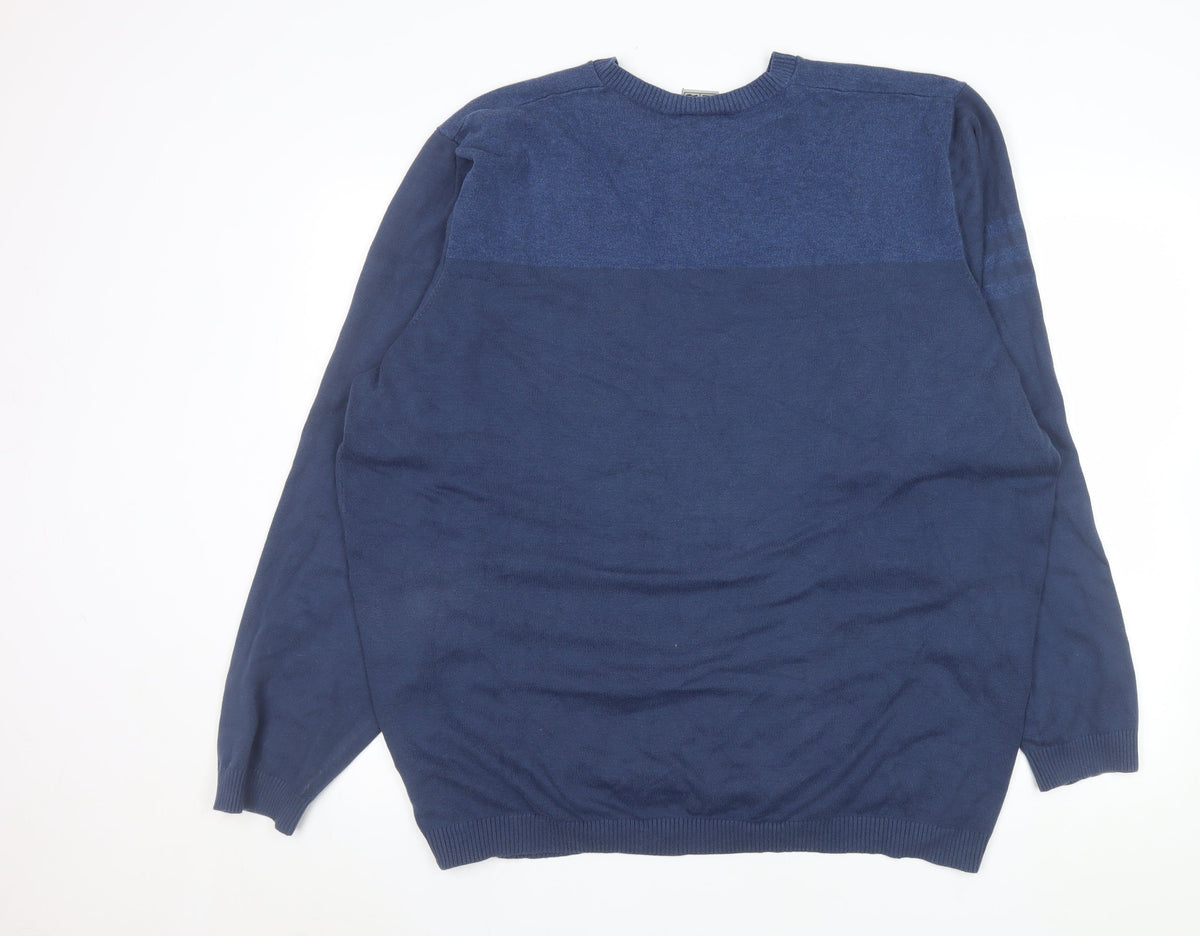 Mens UK Size 2XL adidas Blue Pullover Jumper