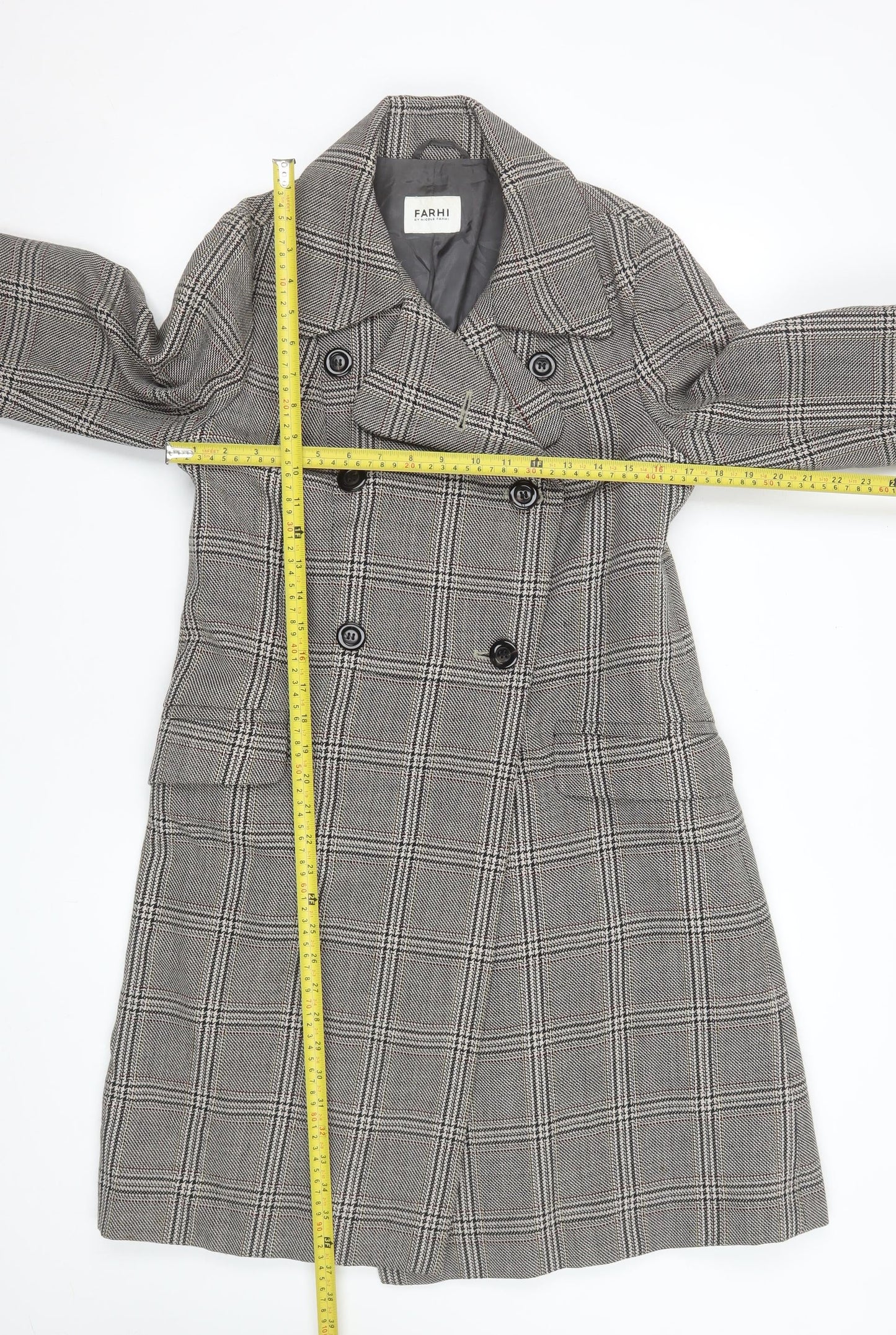 Womens UK Size 12 Farhi by Nicole Farhi Grey Trench Coat