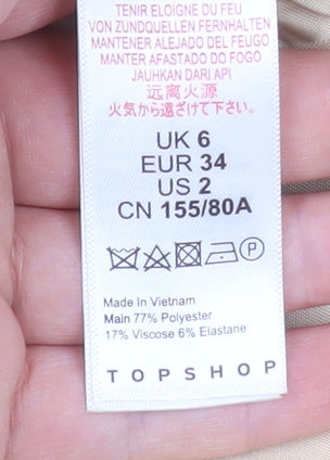 Womens UK Size 6 Topshop Regular Beige Blazer