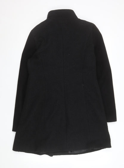 Womens UK Size 14 NEXT Black Biker Coat