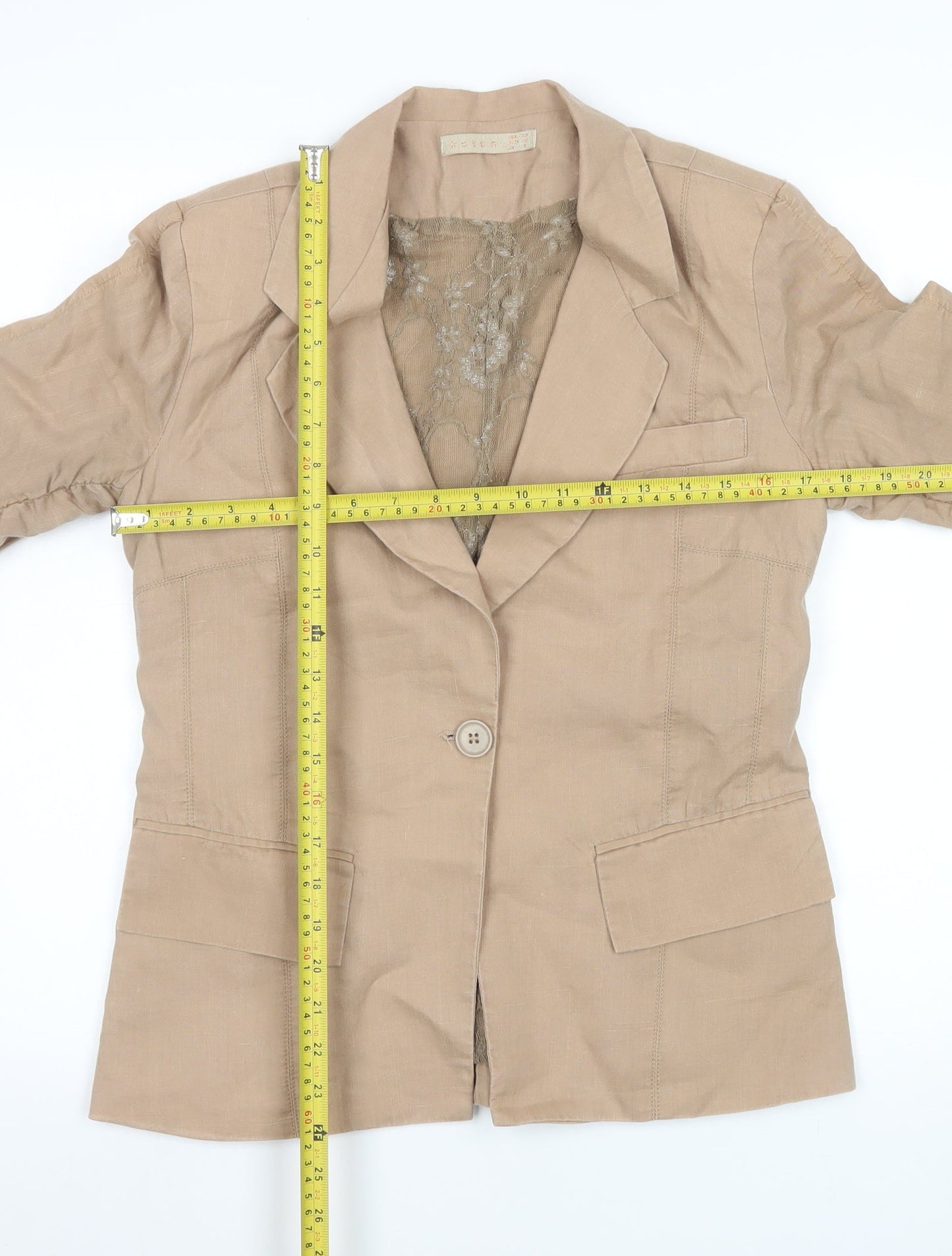 Womens UK Size 8 Koton Regular Beige Blazer