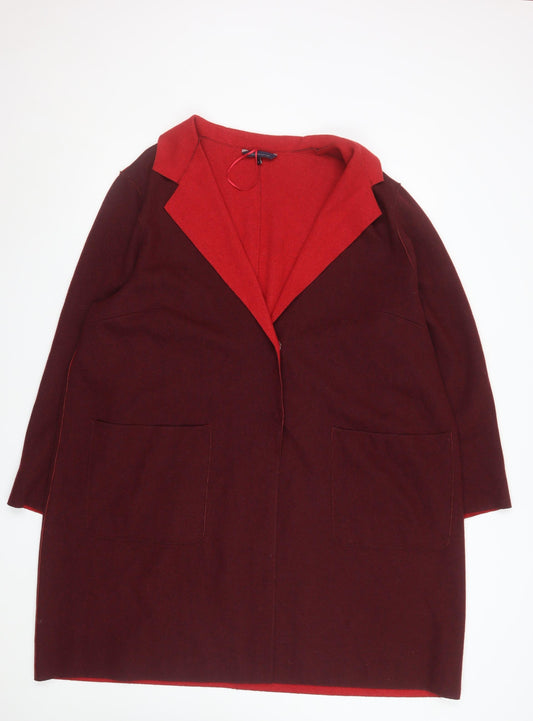 Womens UK Size 24 Marks and Spencer Red Overcoat