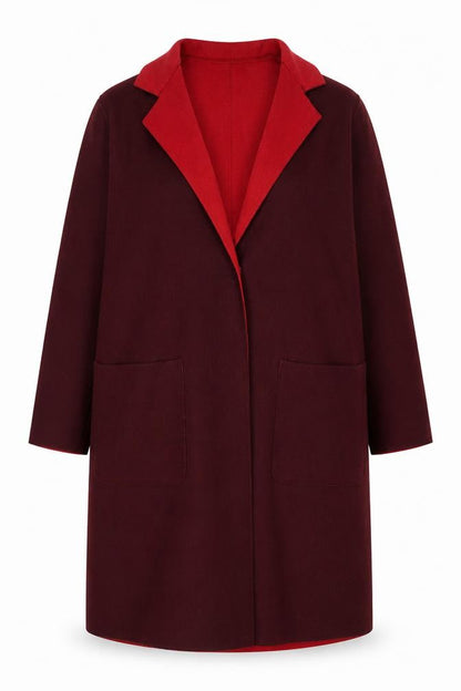 Womens UK Size 24 Marks and Spencer Red Overcoat