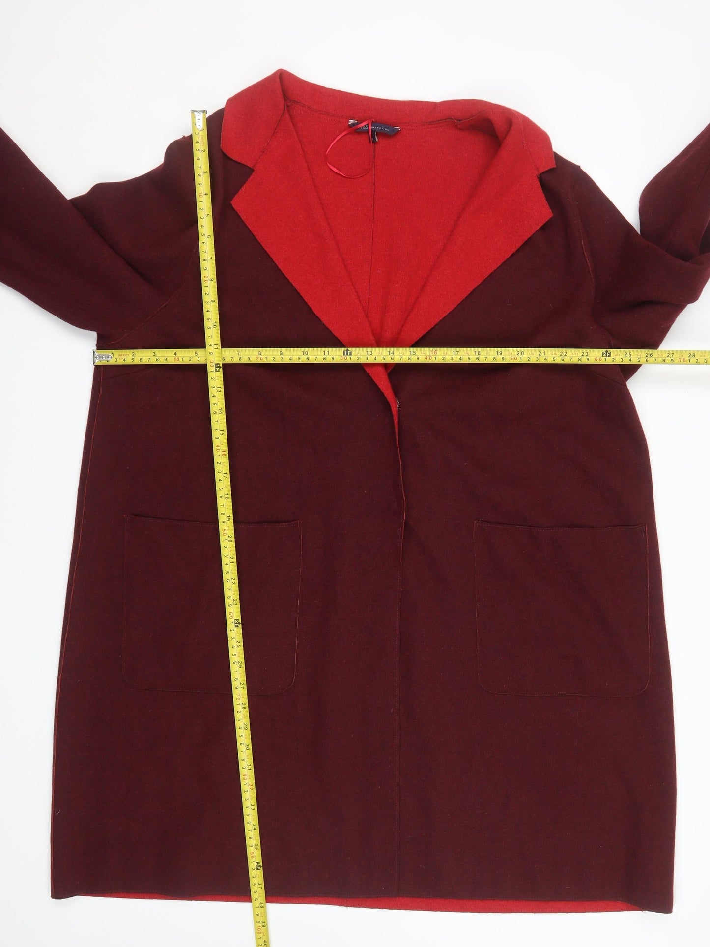 Womens UK Size 24 Marks and Spencer Red Overcoat