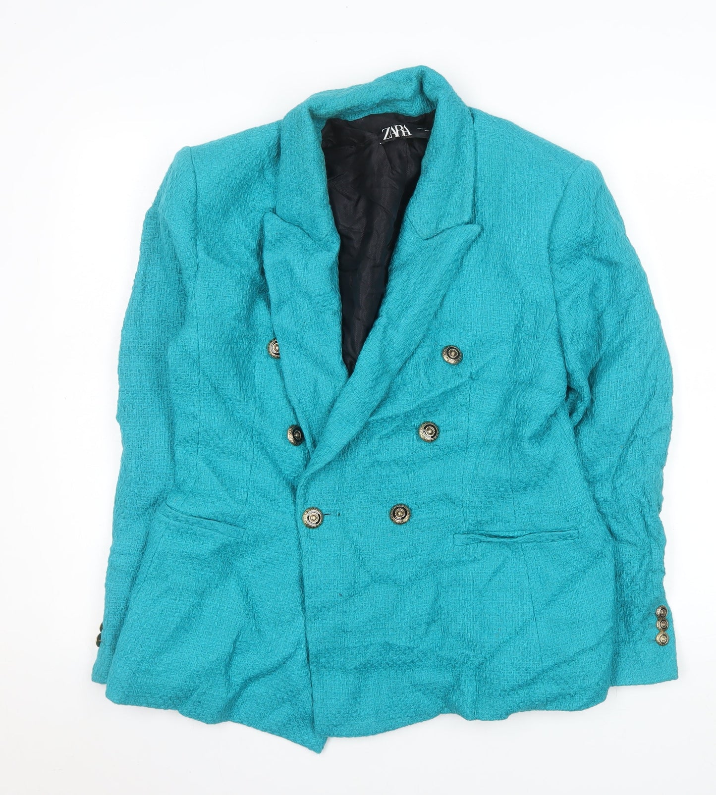 Womens UK Size L Zara Regular Blue Blazer