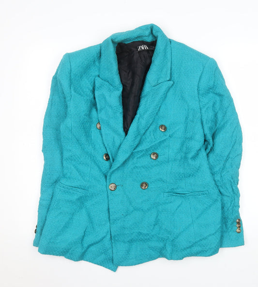 Womens UK Size L Zara Regular Blue Blazer