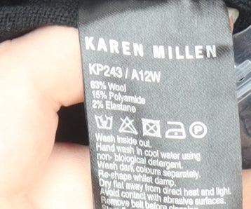 Womens UK Size 12 Karen Millen Black Cape Jumper