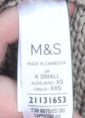 Womens UK Size XS Marks and Spencer Beige Camisole Blouse
