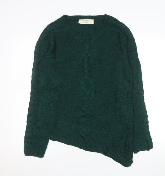 Womens UK Size L Zara Green Pullover Jumper