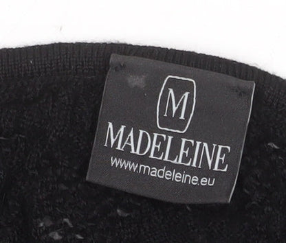 Madeleine Women's Black 3/4 Sleeve Wool Knit Blouse Size M