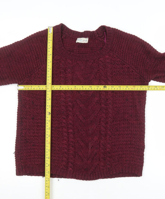 Womens UK Size 10 Marks and Spencer Red Pullover Jumper