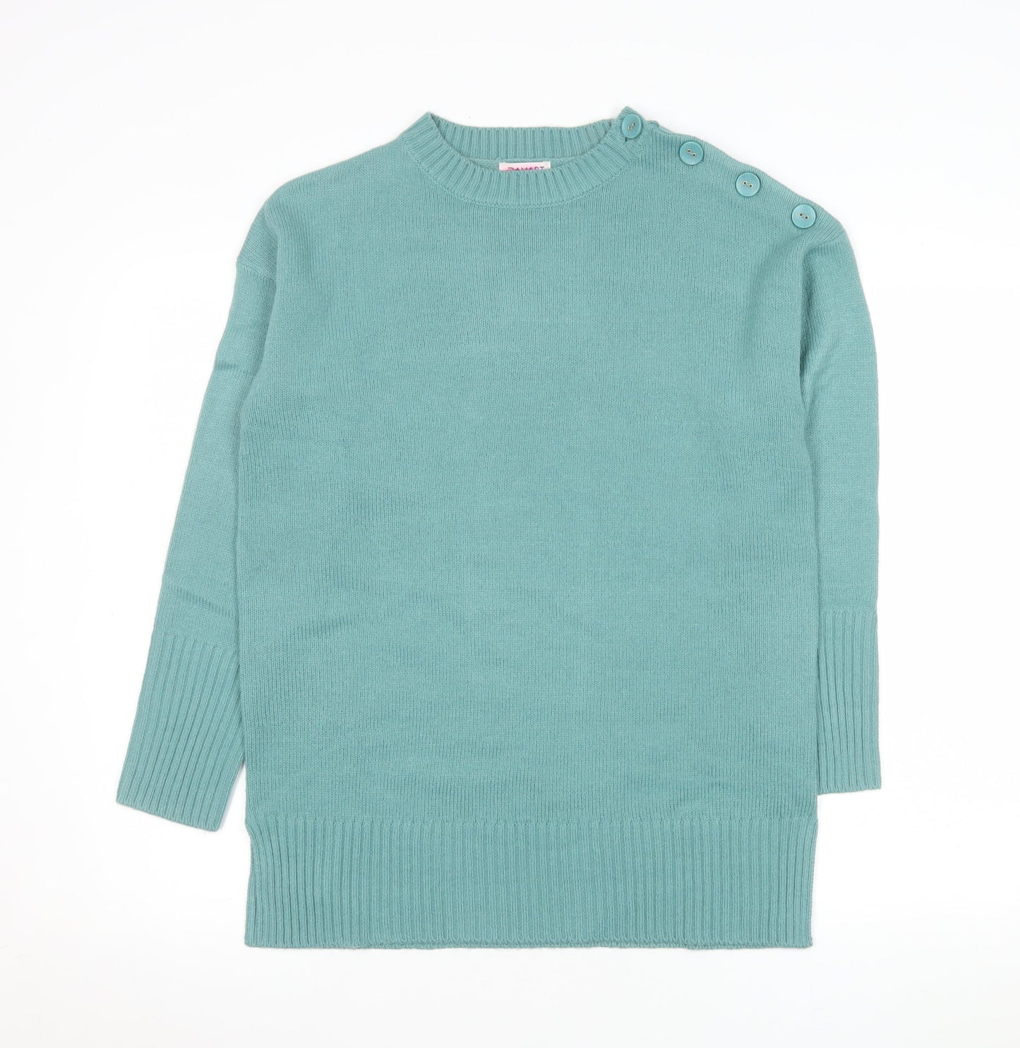 Womens UK Size 10/12 Damart Green Pullover Jumper