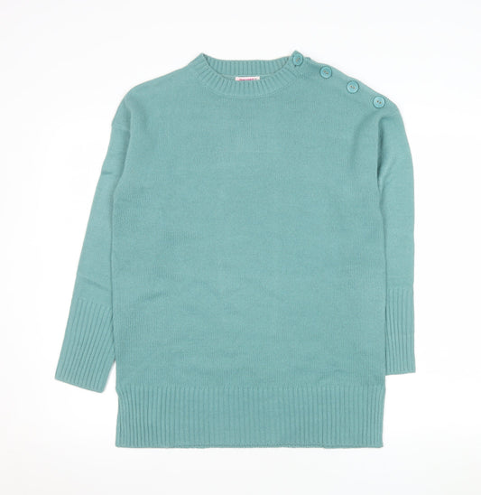 Womens UK Size 10/12 Damart Green Pullover Jumper