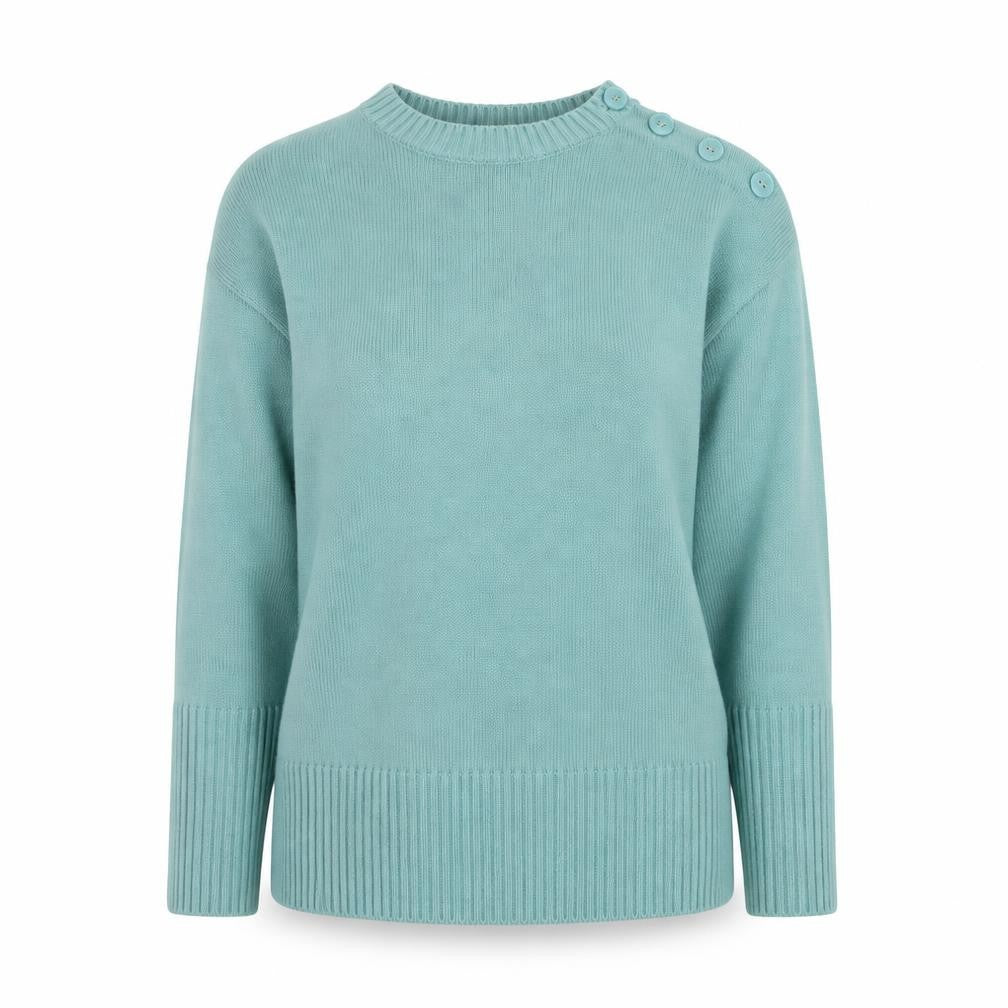 Womens UK Size 10/12 Damart Green Pullover Jumper