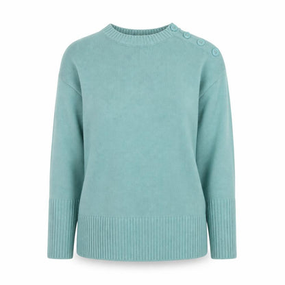 Womens UK Size 10/12 Damart Green Pullover Jumper